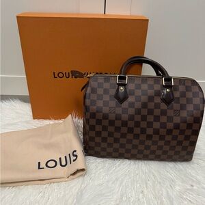 Authentic Louis Vuitton Damier Ebene Speedy 30